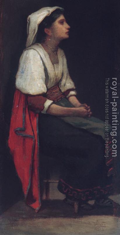 William Morris Hunt : Italian Girl